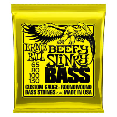 Ernie Ball 2840 Bass Guitar Strings (65-130) Beefy Slinky image 1