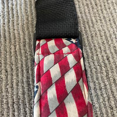 American Flag Guitar Strap Padded with Nylon Backing, 2" wide- 1990s - patterned image 2