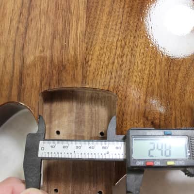 Finished Walnut Iceman P bass guitar body - fits fender necks J1511 image 9