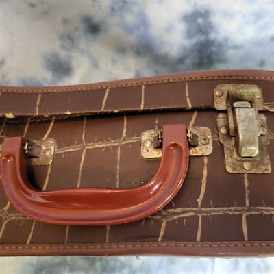 Vintage RARE 1955 Gibson ES 335 ES 175 Soft Shell Electric Guitar Case Alligator Print image 4
