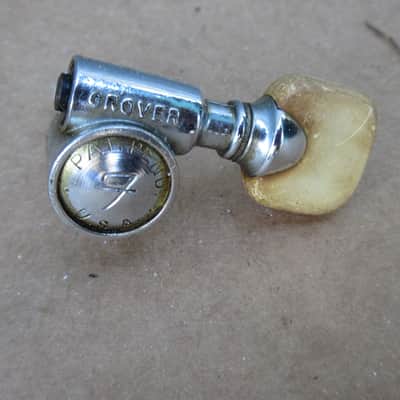Single 1960s 1967 Grover Fender F USA Pat Pending Guitar Tuner White Button image 1