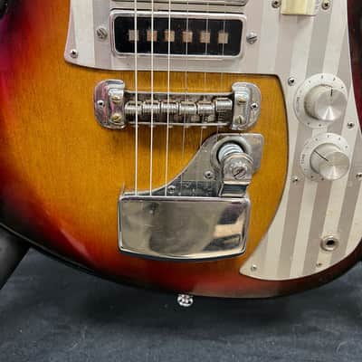 Vintage Silvertone Model 759 1437 Teisco 1960's Sunburst Electric Guitar Made in Japan Guitar image 9