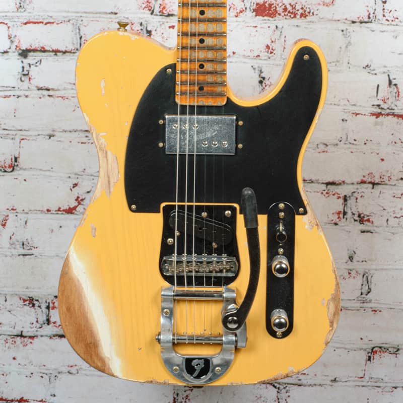 Fender - CuNiFe Blackguard Bigsby Heavy Relic - Telecaster Electric Guitar w/ 1-Piece Quartersawn Maple Neck - Aged Nocaster Blonde - w/ Deluxe Hardshell Case - x5006 image 1