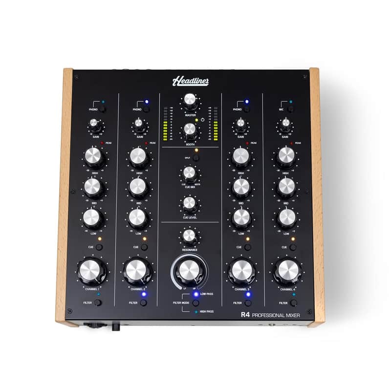 Headliner R4 4-Channel analog rotary DJ mixer with built-in Filter image 1