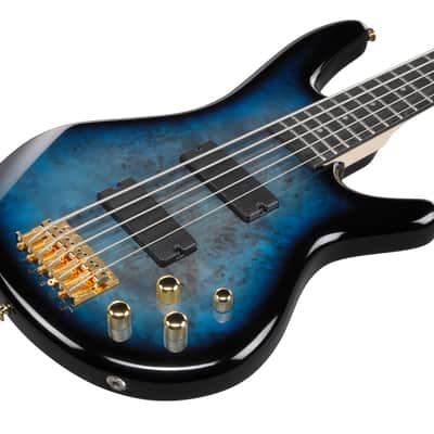 Ibanez Gio SR 5 String Electric Bass - Transparent Marine Burst (GSR205PCTMU) image 9