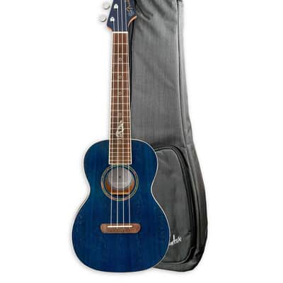 Fender Dhani Harrison Tenor Ukulele 2021 - Present - Sapphire Blue Transparent image 3