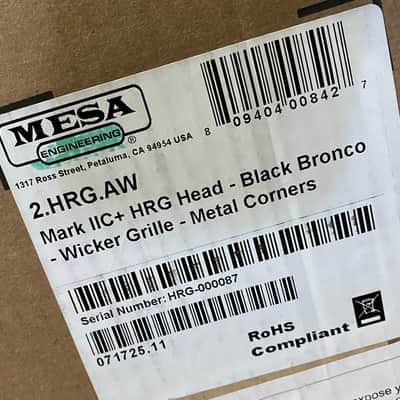 NEW ! Mesa Boogie Mark IIC+ Tube Amp Head - Black Bronco - Wicker Grille - Metal Corners - In-Stock! Authorized Dealer image 5