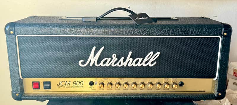 Marshall JCM 900 Model 4100 Hi Gain Dual Reverb 2-Channel 100-Watt Guitar Amp Head 1990 - 1999 - Black image 1