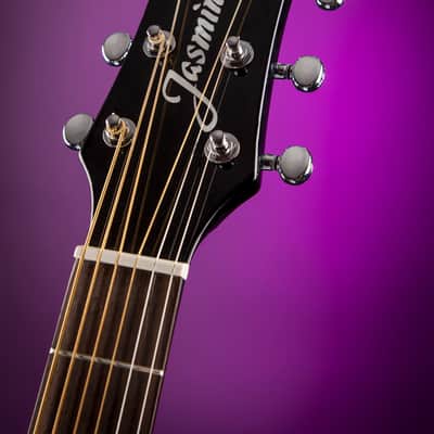 Jasmine by Takamine JD93CE-BLK Black Dreadnought Acoustic-Electric Guitar w/CASE image 4