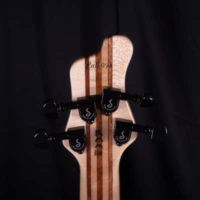 Mayones Cali 4 Bass Purpleheart Body with Buckeye Burl Top Rosewood Board W Case image 16