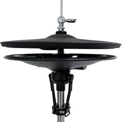 2-Piece Electronic Hi-Hat Cymbals – 12” Dual-Zone Top Cymbal Pad & Bottom Plate Controller, Acoustic-Style Hi-Hat System for Electronic Drum Modules image 1