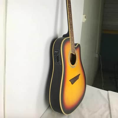 Sunburst Folk Acoustic Guitar Spruce Top Body with Maple Neck image 3