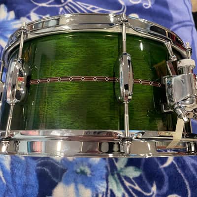 Tama SP1465 Simon Phillips Signature African Mahogany 14x6.5" Snare Drum 2024 - Present - Green image 6