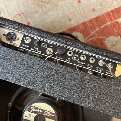 1966 Black Panel Fender Princeton Reverb-Amp - 110 Volts image 6