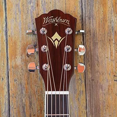 Washburn Heritage 10 Series Dreadnought Cutaway Acoustic Electric Guitar, Natural (HD10SCE-O-U) image 4