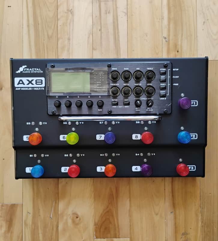 Fractal Audio Systems AX8 Amp Modeler + Multi-FX Processor - 2015 - 2020 - Black - Custom Colored Foot Caps image 1