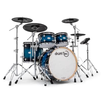 drum-tec pro 3 with Roland TD-27 - 2 up 1 down - Blue Burst