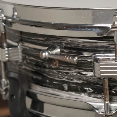 Ludwig 4x14" Downbeat Snare Drum - 1960s Black Oyster Pearl image 3