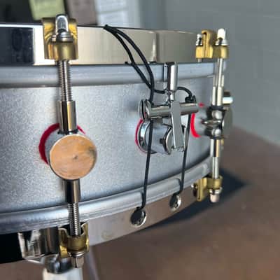 ~LIMITED EDITION~ A&F Red 4x14 Mercedes Aluminum Piccolo Snare Drum w/ Deluxe A&F Traveler Case (DH Room 4) image 6