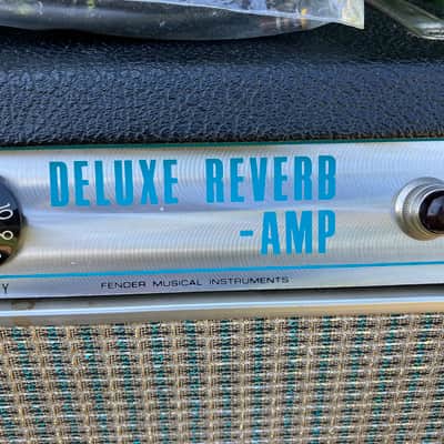 1968/69 Fender Drip Edge Deluxe Reverb Guitar Amp AB763 image 11