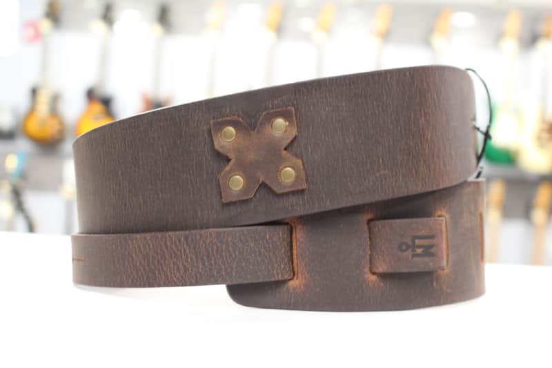 LM Products Guitar Strap Leather Guitar Strap  Brown Viking God of War VK-3 BR *Free Shipping in the USA* image 1