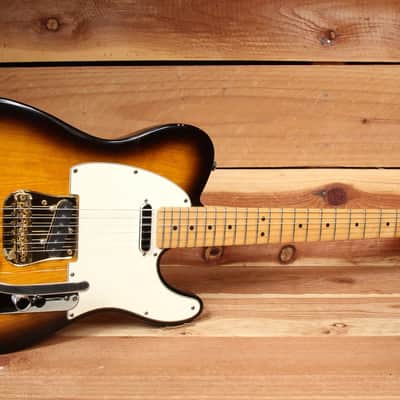 FENDER USA TELECASTER w/ BIGSBY! Tremolo Gold & Sunburst American Beauty 13415 image 3