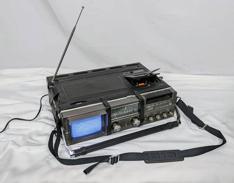 Vintage JVC CX-500US Portable TV AM/FM Cassette Player/Recorder Combo - Tested & Working image 1