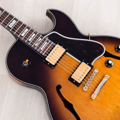 1990 Greco RS-90 Clear Sound Project Vintage Semi-Hollow ES-Style Guitar Sunburst, Japan Fujigen image 8