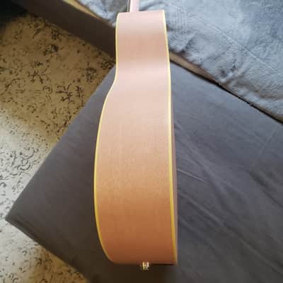 IBANEZ AV8CE-AFP | Full "Thermo Aged" Mahogany top sides & back | Antique Flamingo Pink | Serial No. 1X-01 CD191116747 image 11
