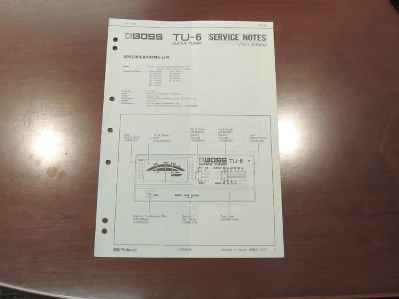 Boss TU-6 Service Notes [Three Wave Music] image 1