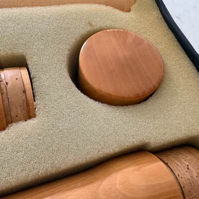 Vintage Moeck Tuju Bass Recorder in Natural Maple w/ Brass Rings image 9