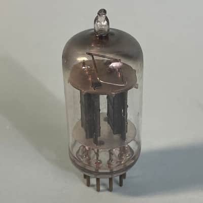 1950s RCA 12AU7 ECC82 Strong Vintage Long Black Plate D Getter Preamp Tube! T151 image 3