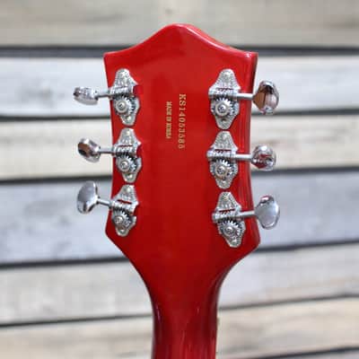 Used (2014) Gretsch G5422TDC Electromatic Double Cutaway Hollowbody Electric Guitar Transparent Red with Bigsby MIK image 6