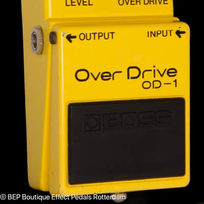 Boss OD-1 Overdrive 1980 Japan s/n 9900 Silver Screw Long Dash with JRC4558D op amp image 3