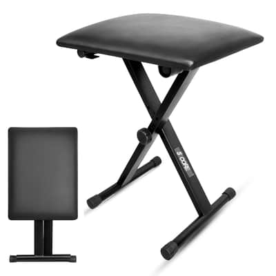 5 Core Keyboard Bench 2 Inch Padded Cushioned Piano Stool Height Adjustable 19" Guitar Seat Portable image 1