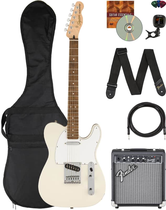 Fender Squier Affinity Telecaster - Olympic White w/ Frontman 10G Amplifier image 1