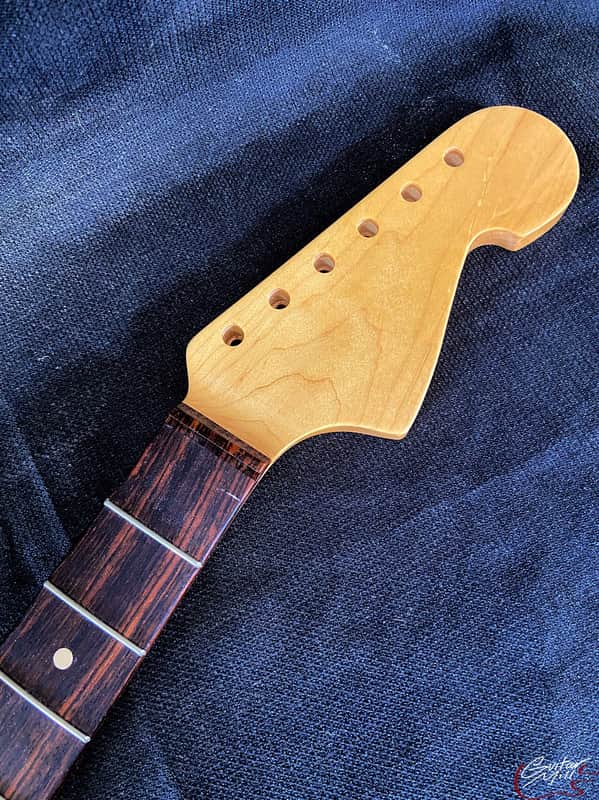 Guitar Mill Jag/Stang-Style Replacement Neck / 2 pc. Maple & Indian Rosewood / 24" Scale Length! / Classic C / Gloss / Closet Clean (#GIN-3898) image 1