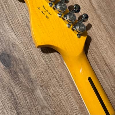 Big River “Jazzcaster” • Aged Vintage White over Met.Copper Nitro • Aged Maple/Rosewood/Binding/Blocks/Matching Headstock • A5P90 image 19