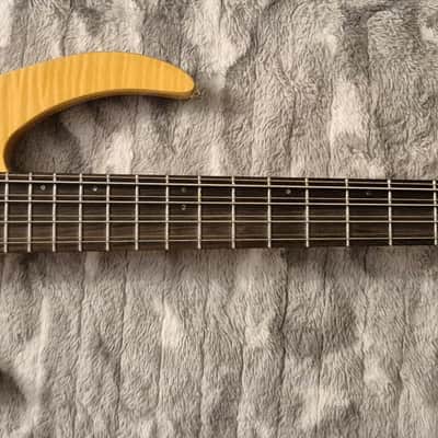 Rogue LX408 Pro - 8-String Double Course Bass - Active/Passive - 2010s - Natural / Yellow Flamed Maple - w/ Hardshell Case image 8