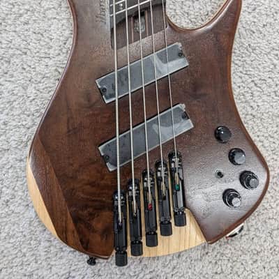 Mint Ibanez EHB1265MSNML Multi Scale Headless 5-String Bass - Natural Mocha image 1