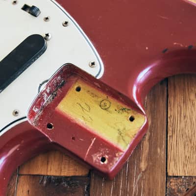 Fender Mustang Guitar with Rosewood Fretboard 1966 - Dakota Red image 16