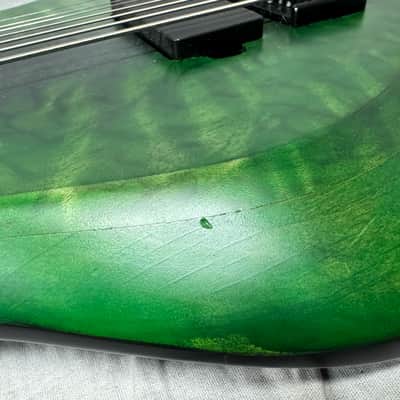 Deviant Guitars USA Custom Shop Truck Driver Shawn Signature Linchpin Baritone 7-string Guitar 2023 - Dark Verde Burst - *AS IS* image 21