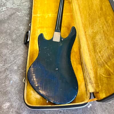 Guyatone EB-9 Sharp 5 Bass guitar c 1969 - Blue original vintage MIJ Japan image 11