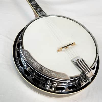 Vintage Iida 240P Plectrum Banjo, Masterclone, Archtop Tone Ring, Japan, 1970s, Mahogany Resonator, Pickup Mod, w/HSC image 9