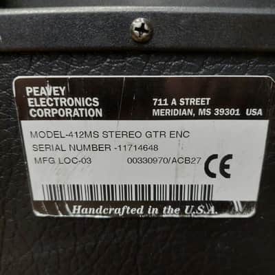 2000's Peavey 412MS 4x12" Slant Guitar Speaker Cabinet 240 Watt (USED) SN# 11714648 "Made In USA" image 15