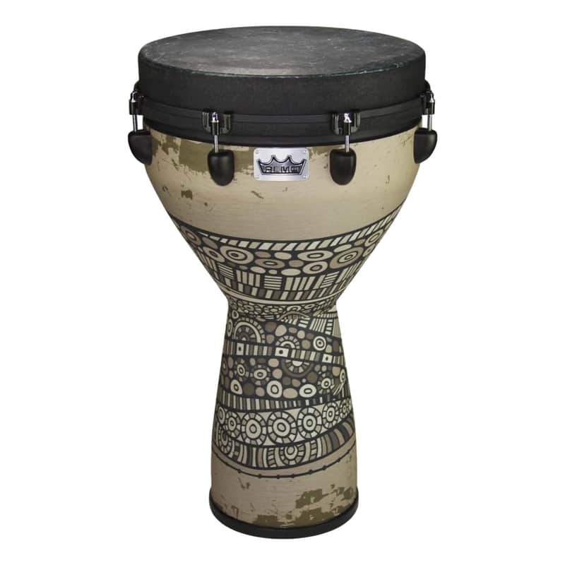 REMO - DJ-0014-33 - Remo-Djembe Mondo 14 Sahara Brown c/pelle Skyndeep Fiberskyn3 image 1