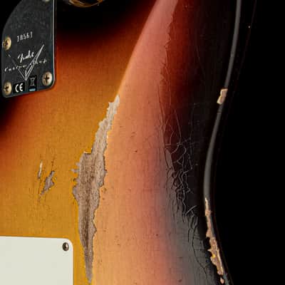 Fender Custom Shop Empire 59 Transition Stratocaster Relic - Faded Aged Chocolate 3-Tone Sunburst #18561 image 13