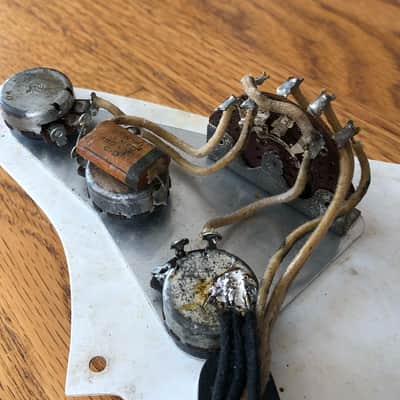 1954 Fender Stratocaster Full Vintage pre-cbs Harness, OMG! Pickups, Pots, 3-way switch, Pickguard image 5