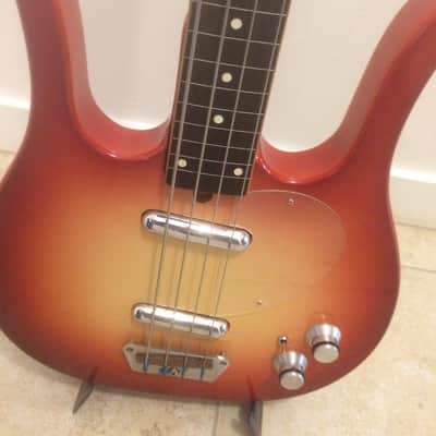 Dynelectron Fretless Longhorn bass Danelectro copy RARE 60s/70s image 3