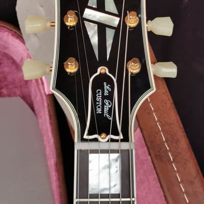 Gibson Les Paul Custom 1957 Historic 3 Pick-Ups Bigsby Lefty 2019 Ebony LH Lefthand Black Beauty image 6